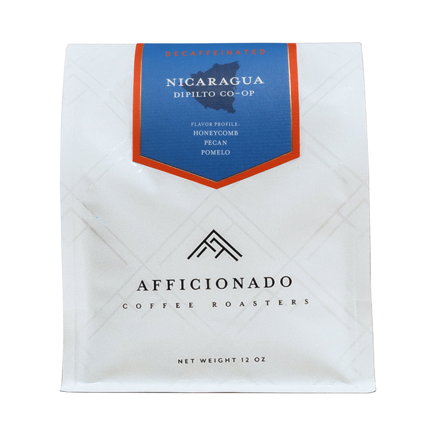 Photo of Afficionado Nicaragua Dipilto Co-op - Decaffeinated - Honey Comb, Pecan, Pomelo - 12oz